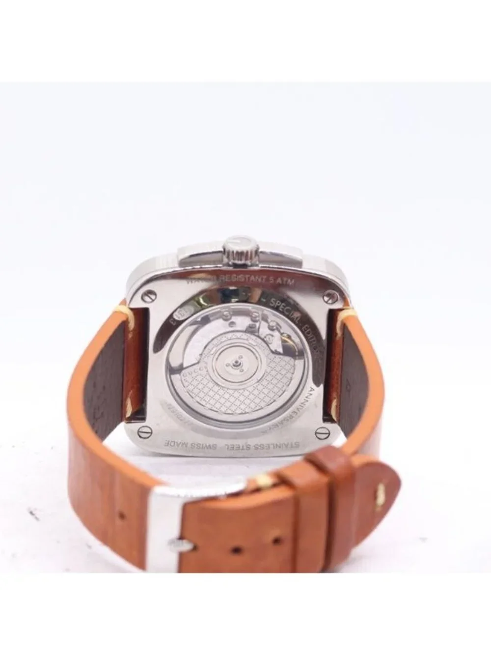 Gucci Coupe 131.3 Automatic Back Skelton Smoseco Pointer Date Ivory